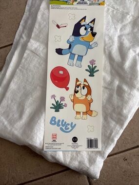 Lucy Bluey Character Peel-and-Stick Wall Decals - Blue, Yellow, Green, Purple